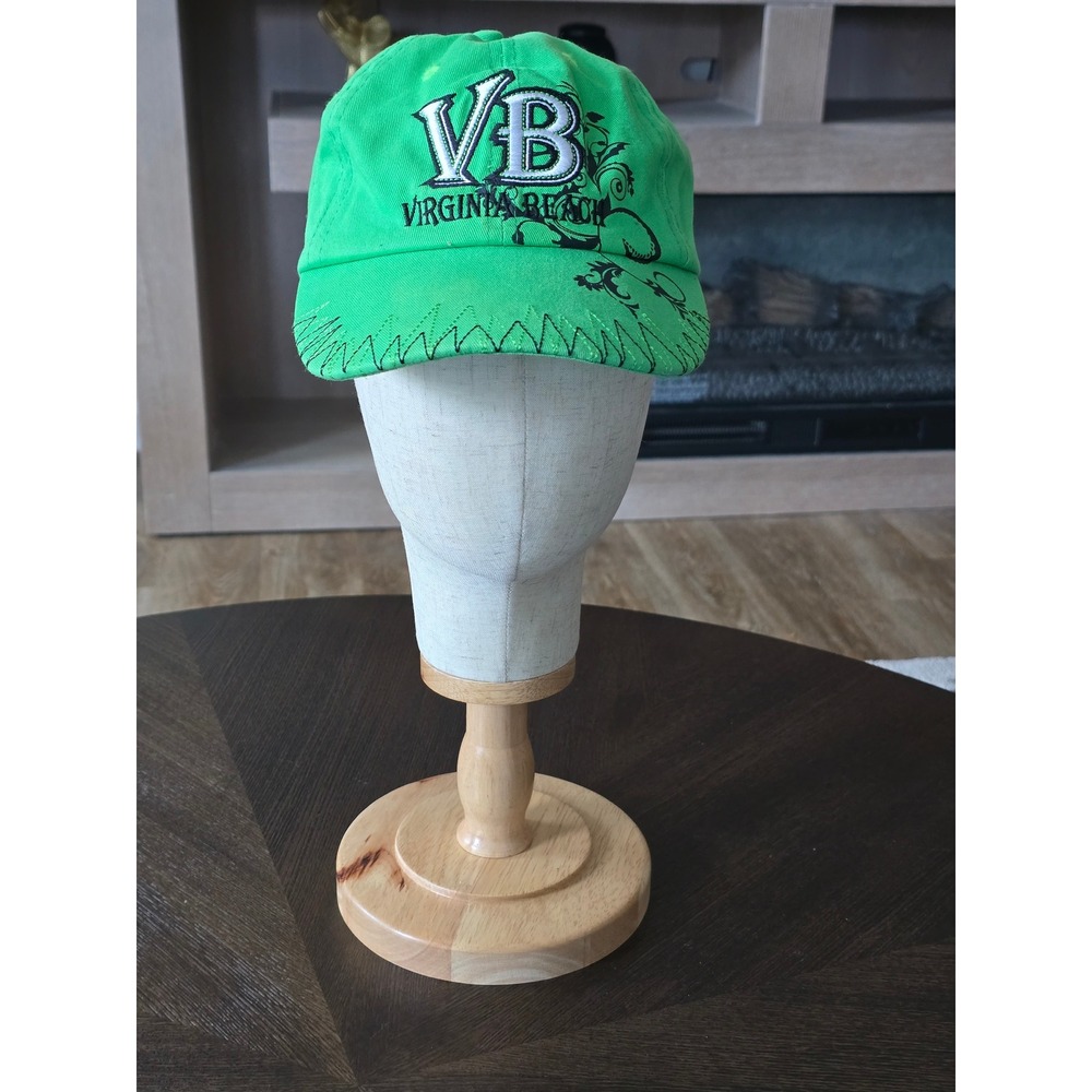 Virginia Beach VB Neon Green Souvenir Baseball Cap Dad Hat Adjustable Mens